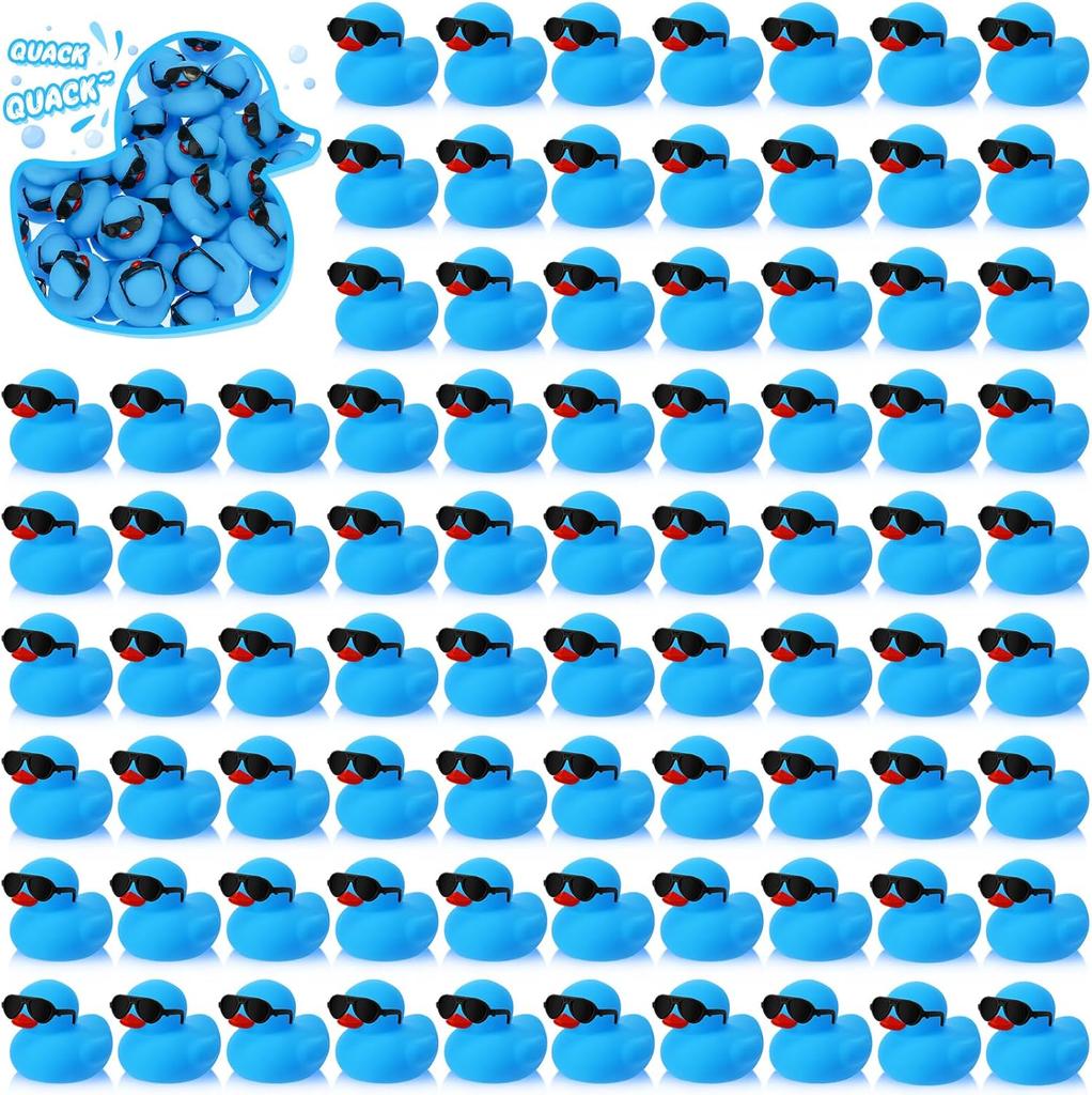 100 Pcs Mini Rubber Ducks Yellow Rubber Duck Toy Rubber Tub Toys Squeak And Float Ducks Party Favors