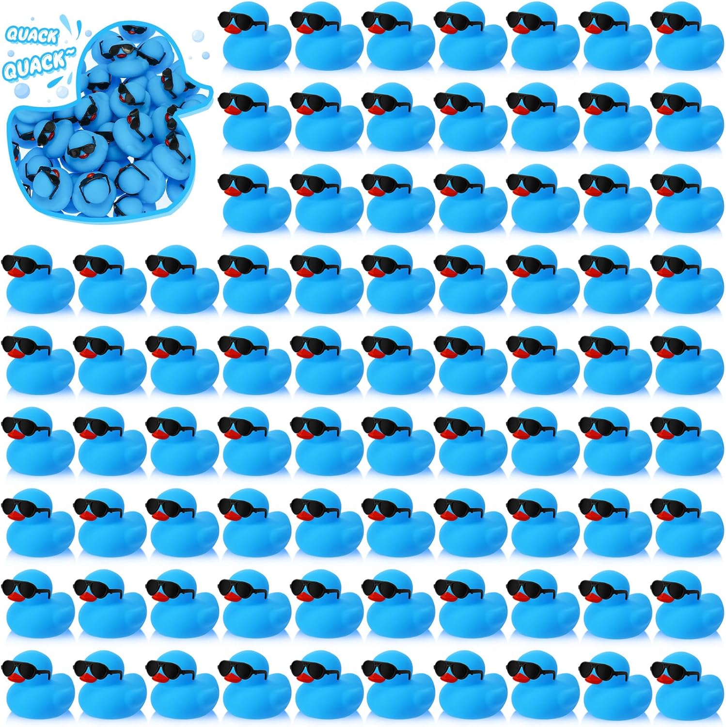

100 Pcs Mini Rubber Ducks Yellow Rubber Duck Toy Rubber Tub Toys Squeak And Float Ducks Party Favors