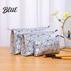 Travel Accessory Pouch Set 3Pcs/Set Makeup Bags Waterproof Faux Leather Cosmetic Bag Portable Geometric Toiletry Bags for Skincare Brushes