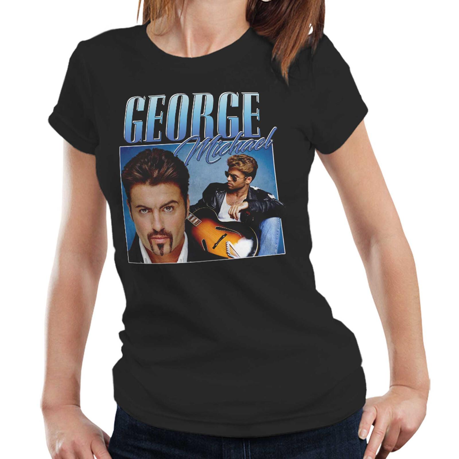 Футболка George Michael Appreciation Полуприлегающая Женская Дани уважения Ретро 3XL