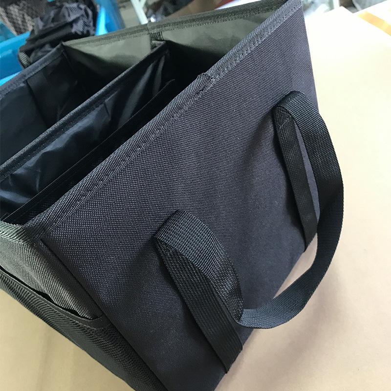 Auto Kofferraum Organizer Tasche Rutschfest Wasserdicht Auto Reise Organizer Box Auto Faltbarer Kofferraum Sitz Organizer mit 2 Getränkehaltern