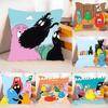 B-BarbapapaS-Cartoon Kissenbezug Musterbedruckter Kissenbezug für Wohnzimmer Sofa Kissenbezug & Schlafzimmer Dekoration