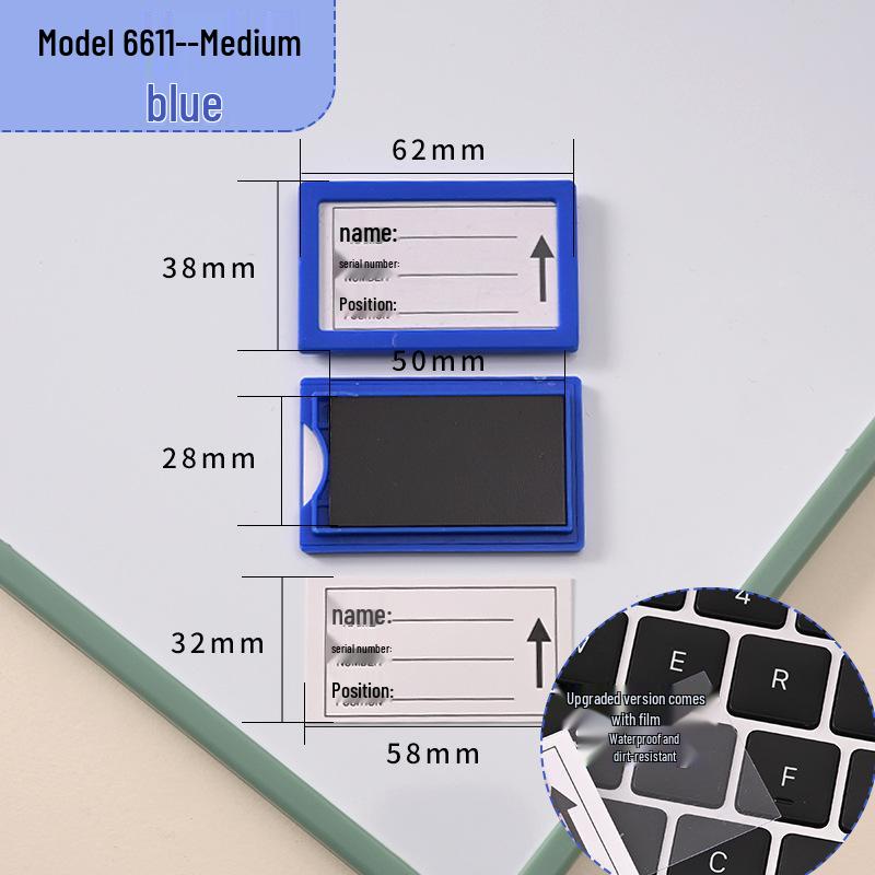 Magnetic Label Holder for Whiteboard & File Cabinets - Warehouse & Partition Name Sign Stickers