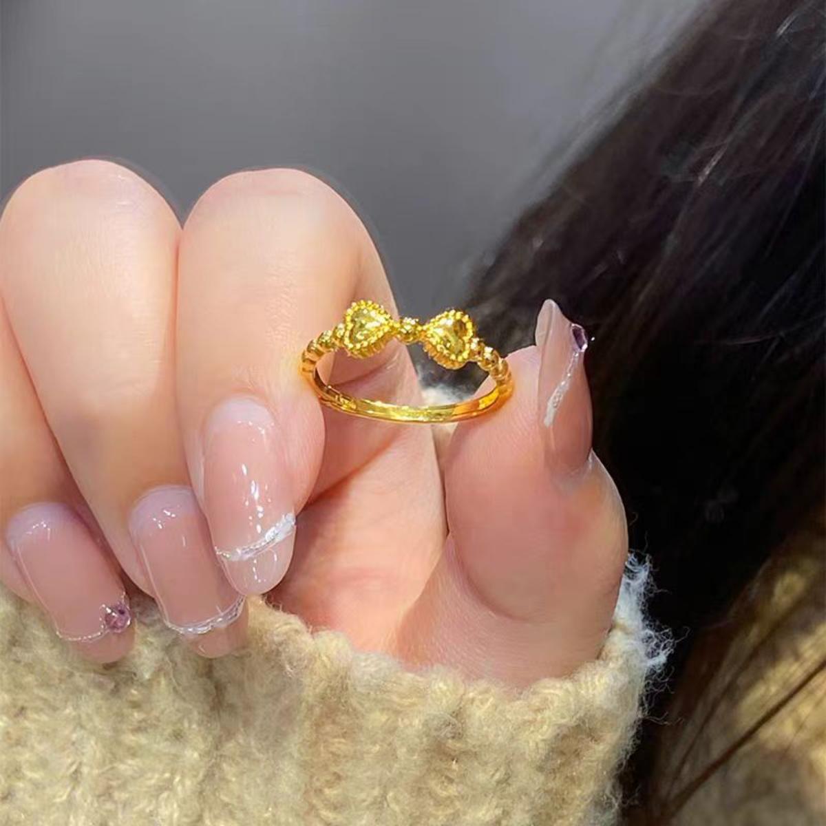 

Кольцо «Сбежавшая принцесса» с бантом, золотое кольцо, женские модные украшения