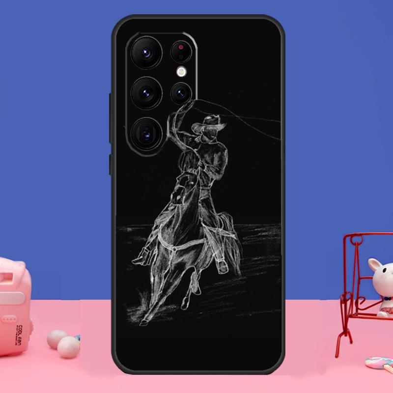 Extreme Sport Rodeo Cowboy Lasso Case For Samsung Galaxy S24 S23 S22 Ultra S20 S21 FE Note 20 S8 S9 S10 Note 10 Plus Cover