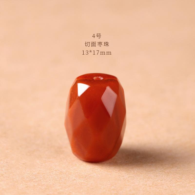 Southern Red Agate Carving Accessories, Six-character Mantra Barrel Beads, Irregular-shaped Beads, Abacus Separator Pieces, Walnut Beads,