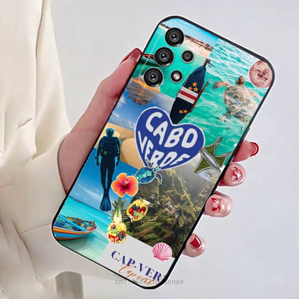 Cape Verde Phone Case For Samsung Galaxy A13,21s,22,31,32,52,53,71,80,A91 Soft Black Shell