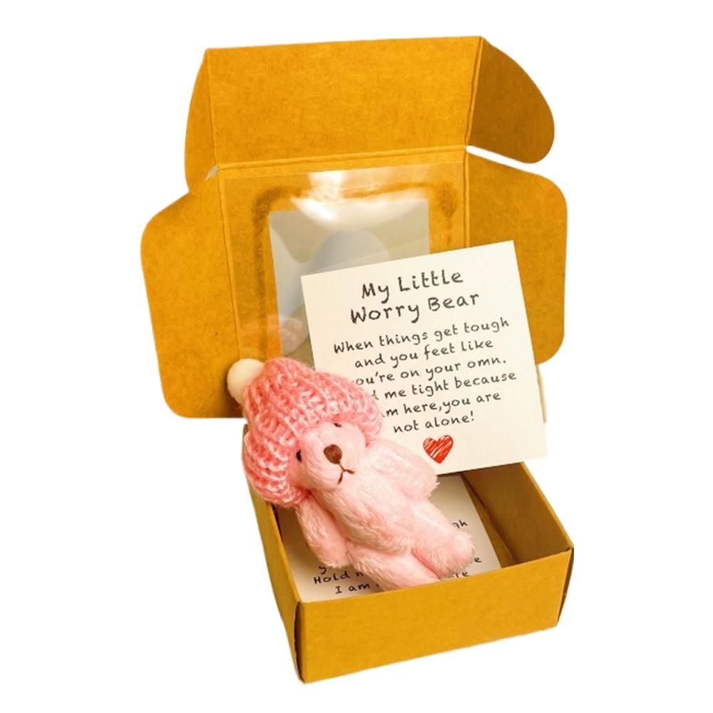 Mini Bear Hug Cute Stuffed Animal Gifts,Pocket Teddy Bear Mini Plush Bears In Box,Pocket Bears With Inspirational Card