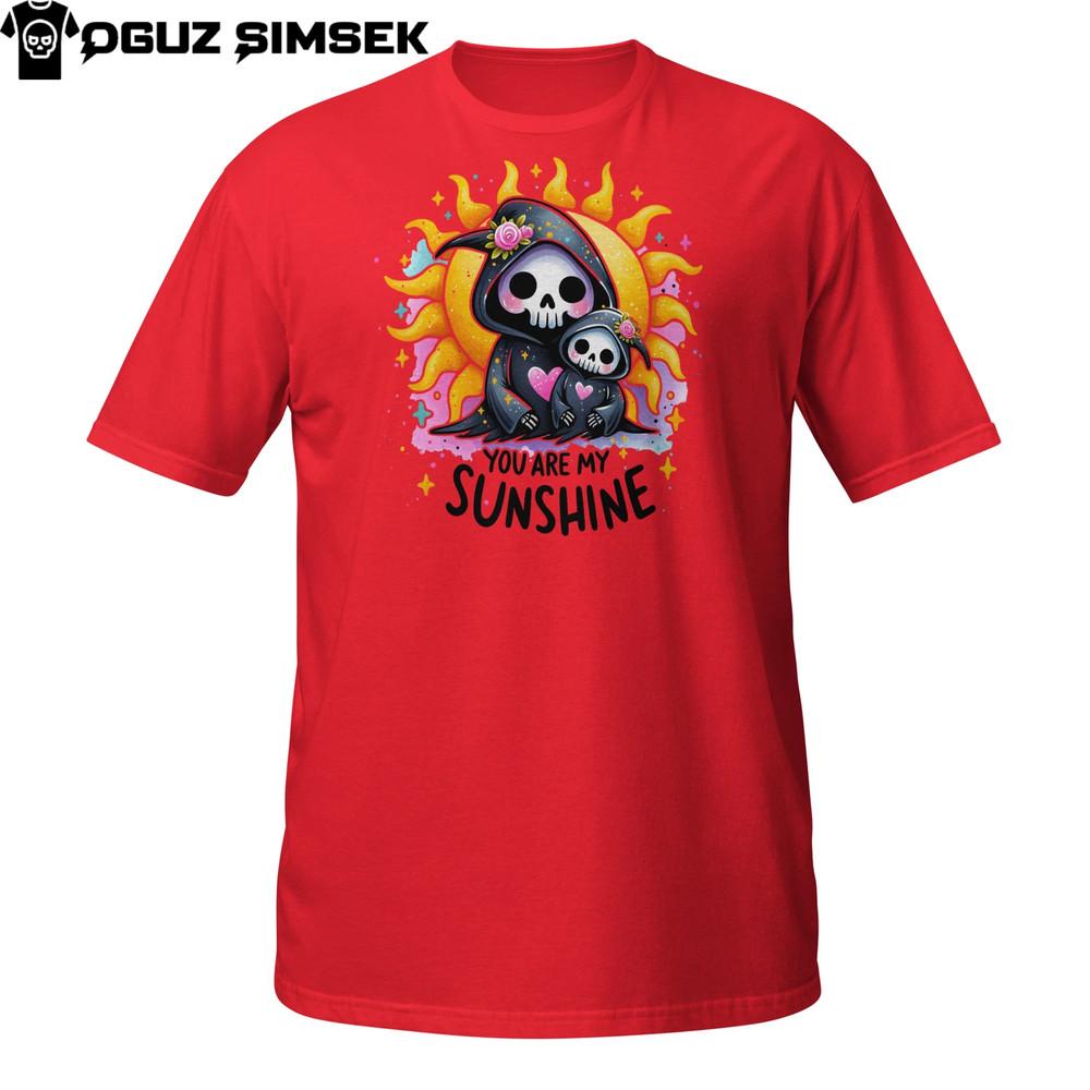 

You Are My Sunshine Grim Reaper T-Shirt | Cute Gothic Family Love Graphic Tee S