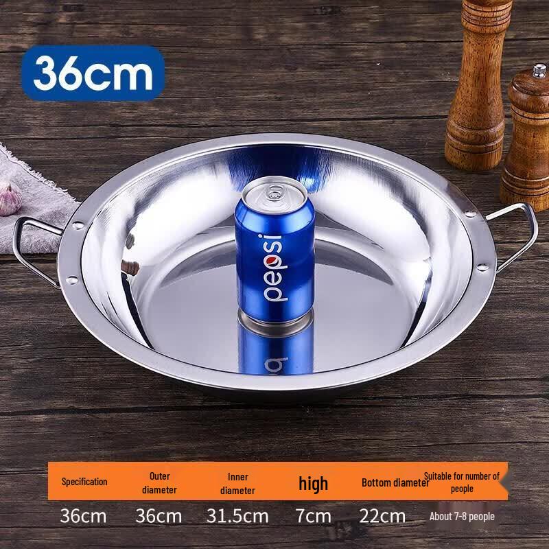 ZLIII 201 Stainless Steel Induction Shallow Pot