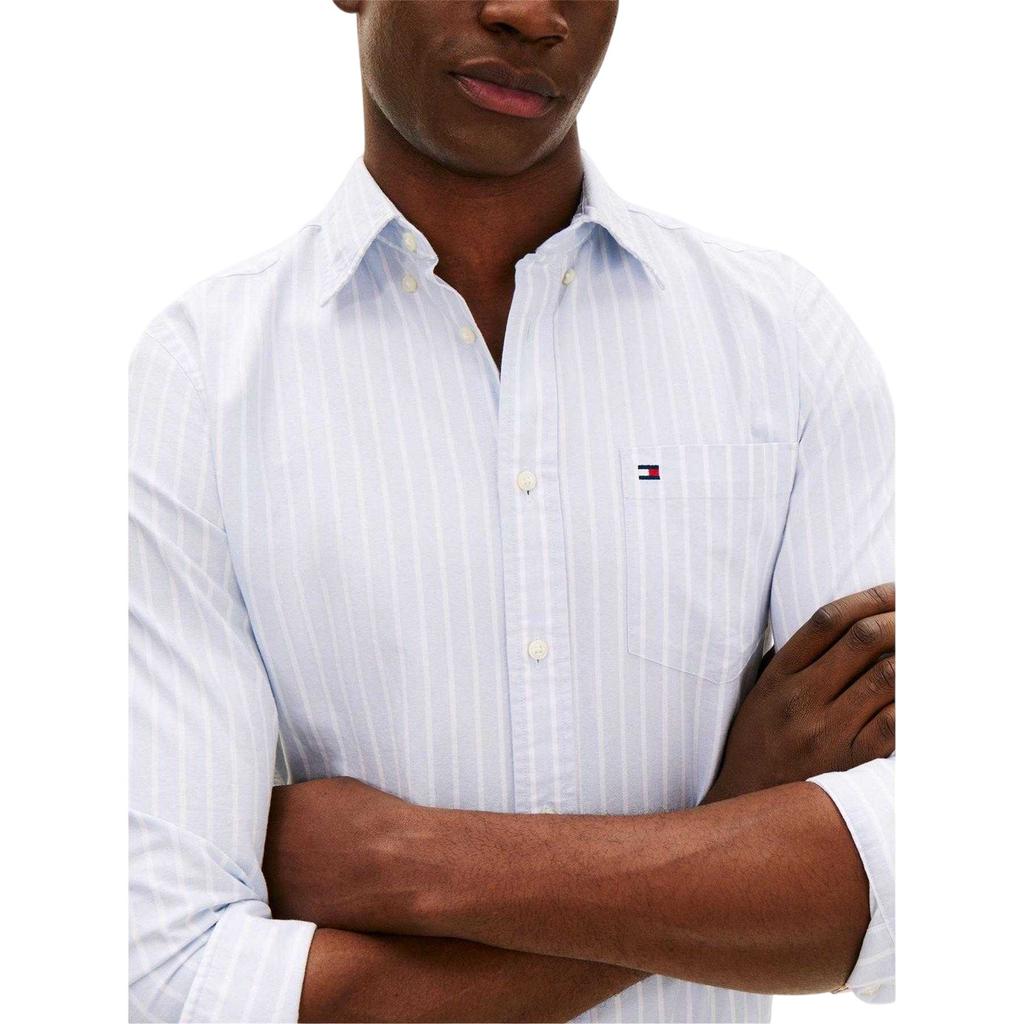 Tommy Hilfiger Mens Striped Oxford Shirt
