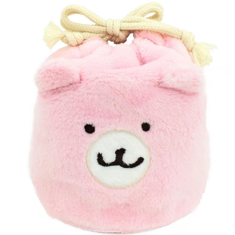 Marimo Craft CHIIKAWA Face Drawstring Bag Bear Pochette CKW-040 W16 x H16 x D1cm