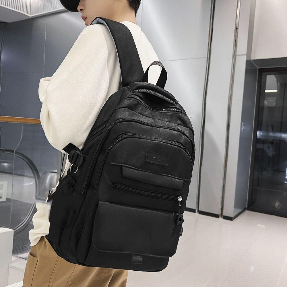 Large Capacity Simple School Bags Waterproof Girl's Backpack College Student Backpack  Travel