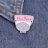 YOU ROCK Inspirational Cloud Brooch Zinc Alloy Lapel Badge Bag