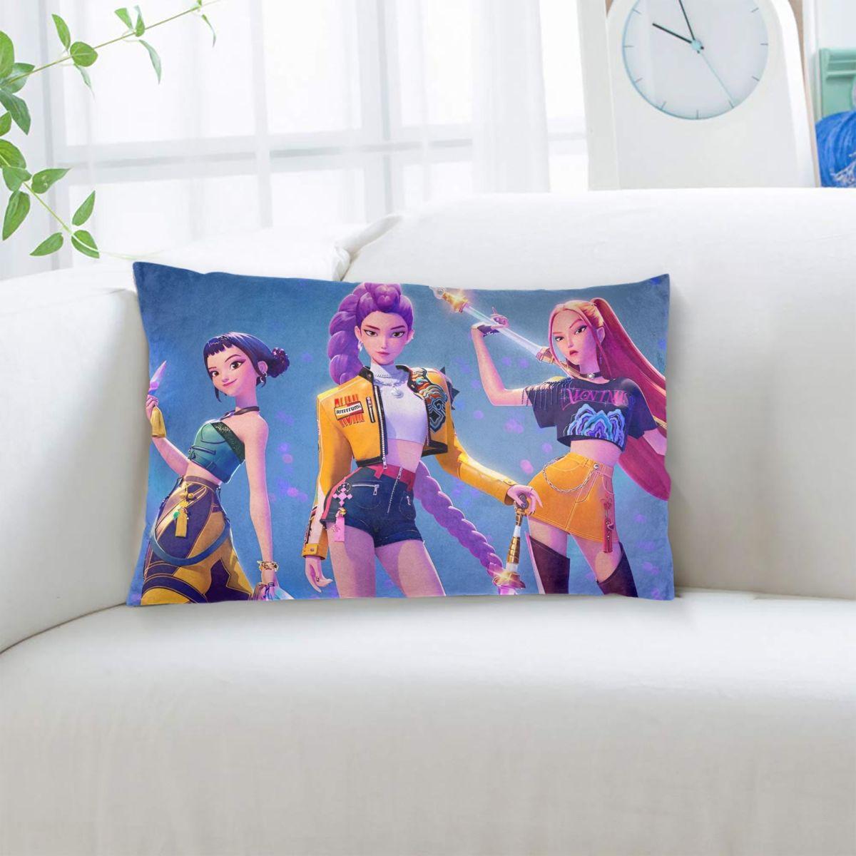 Obliečka na vankúš Kpop Démon Obojstranná potlač Polyesterový poťah na vankúš Dekor Lovci Pillow Case Cover Domov Štvorcový 45X45cm double sided printing:14x20in 50x35cm
