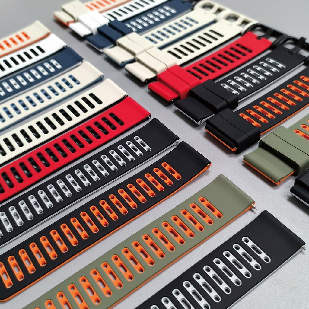 22mm Silicone Band For Amazfit BALANCE 2/Bip 6 5 Strap For Amazfit GTR 4 3 Pro 2 2e/Stratos 3 2 2S/CHEETAH Breathable Watchband