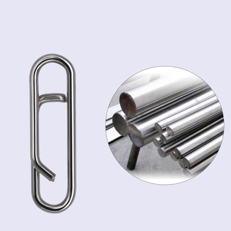 50Pcs Fishing Clip Connectors Quick Changing Connector for Lures Power Fishing Clip Stainless Fast Snaps Speed Clip