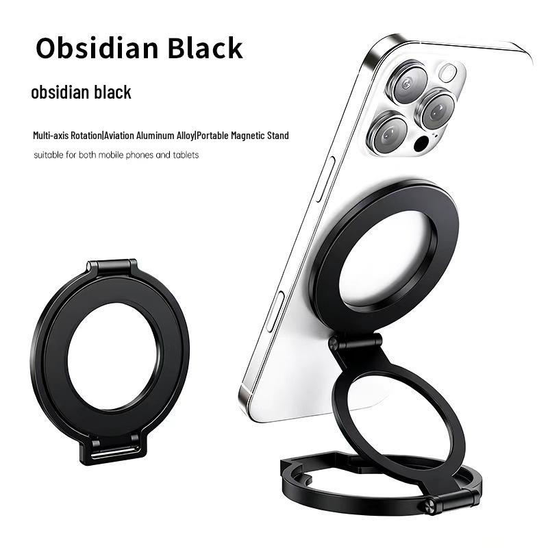 360° Rotating Magnetic Phone Stand Ring Holder – Portable & Foldable for Easy Video Viewing