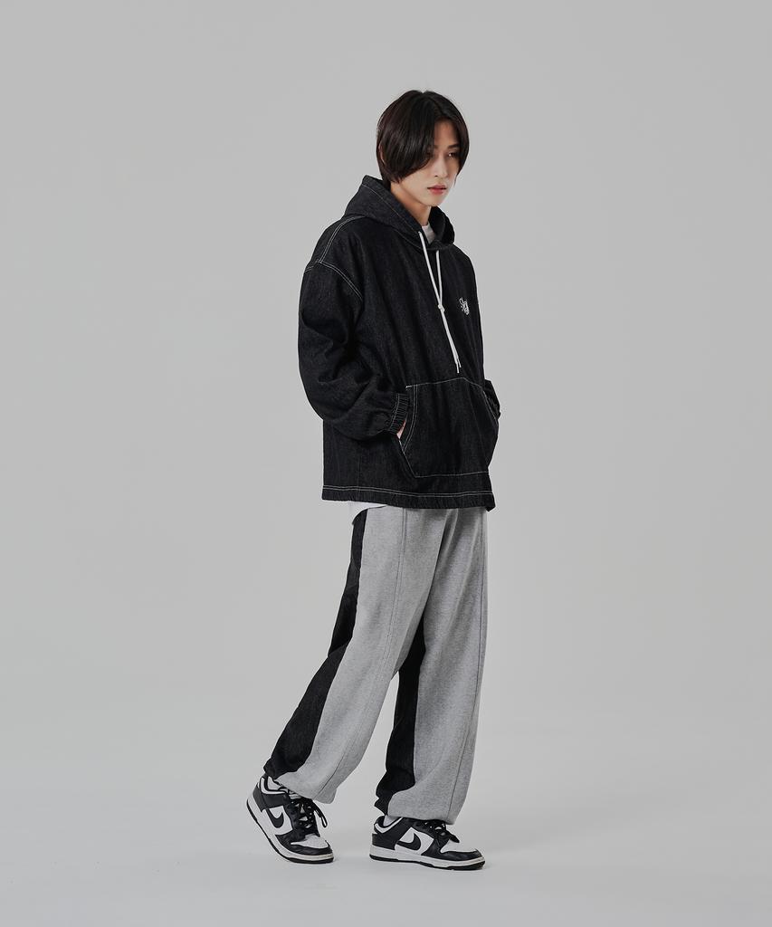 Denim Washed Hoodie_Black