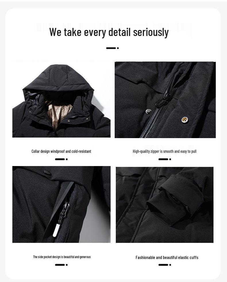 Herren Winter Kapuzenjacke Dicke Baumwolle - Grenzüberschreitender Stil, Große Größen, Warm & Stilvoll