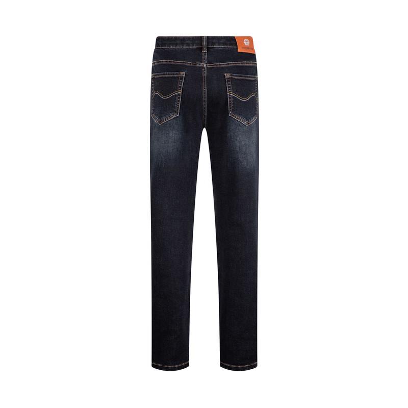 Qipai Men's Lyocell Blend Straight-Leg Washed Jeans
