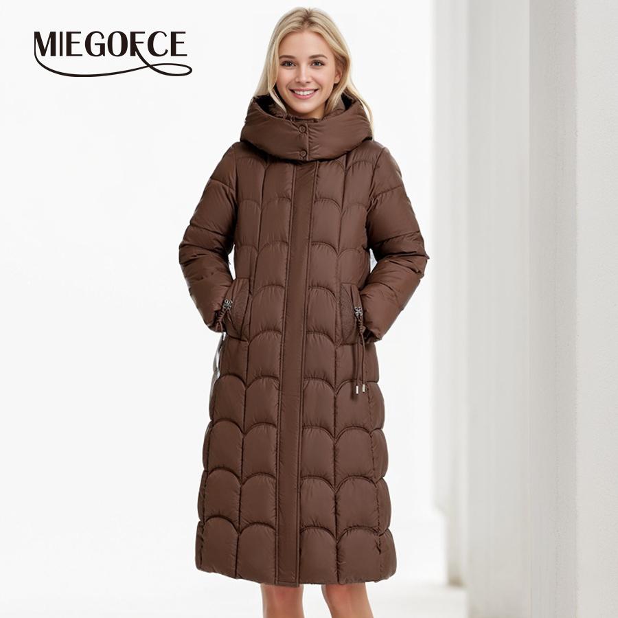 

MIEGOFCE Длинная женская утепленная куртка с капюшоном Парка MZ-24471