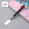 Rosewood Handle Oil Painting Knife: Acrylic & Gouache Pigment Scraper with Varnishing Flat and Pointed Blades