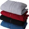 Men's Korean-Style Fleece Sweatshirt: Warm, Thick, Solid-Color Casual Wear