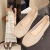 Fashion Mesh Mary Jane Shoes for Women 2025 Spring New Niche Round Toe Shallow Mouth Flat Ballet Shoes Women Sandals