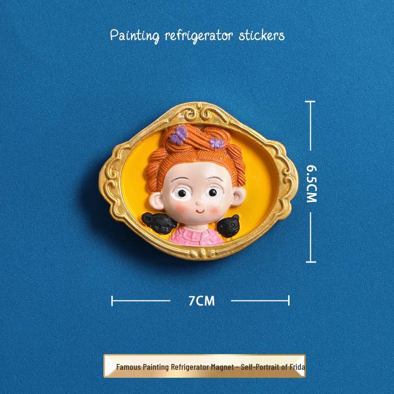 

3D Resin Art Magnet: Famous Paintings & Figures Photo Frame