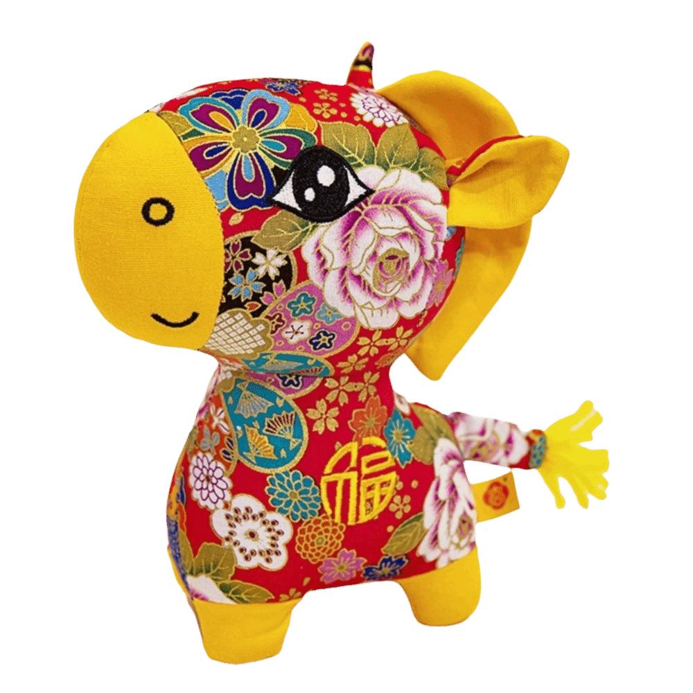 

ПП Хлопок Маскот Лошадь Мягкая Игрушка Мягкая Китайская Лошадь Плюшевая Кукла Год Лошади 13CM разноцветный