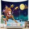 Cartoon Santa Claus Pattern Tapestry Home Bedroom Living Room Wall Decoration Christmas Theme Tapestry