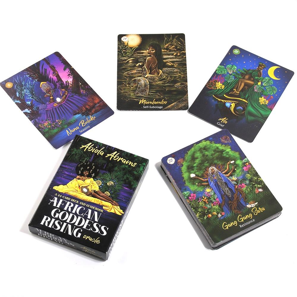 10.4*7.3cm African Goddess Rising Oracle Cards 44 Pcs Oracle Cards