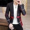 Men's Slim Fit Gradient Plaid Blazer - Spring 2021 Trendy White Jacket