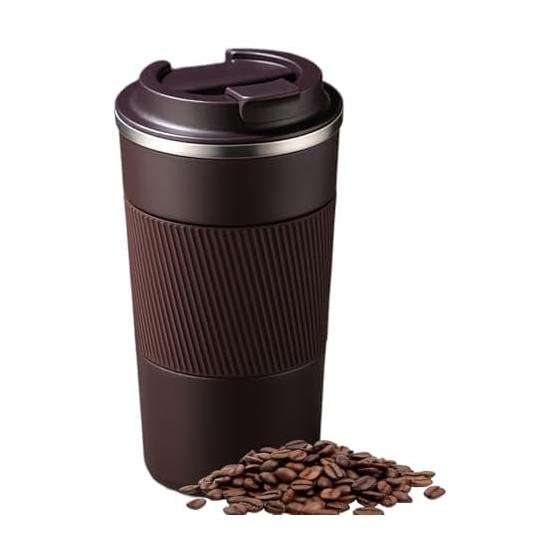 

Tumbler with Lid, Portable 500ml Water Bottle, Ceramic Inside, Vacuum Insulated, Made of 316 Stainless Steel, Heat/Cold Insulation, Portable, Car