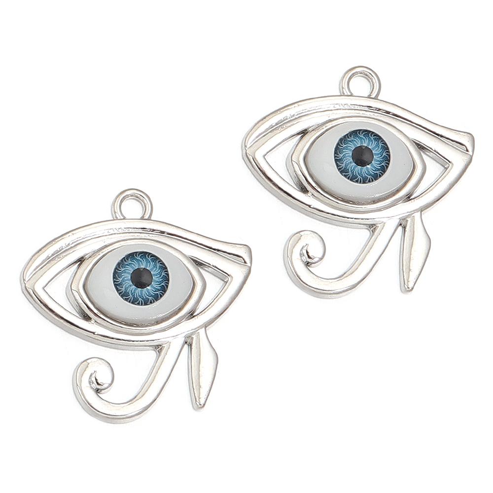 5 Stück/Los Legierung Böser Blick Anhänger Herz Stern Mond Auge Anhänger Für Schmuckherstellung DIY Halskettenanhänger Ohrringe Zubehör