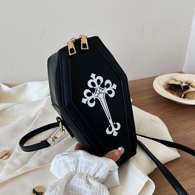 Bolso Bandolera Retro Oscuro 2024 - Bolso de Hombro de PU de Moda Europea y Americana para Mujer