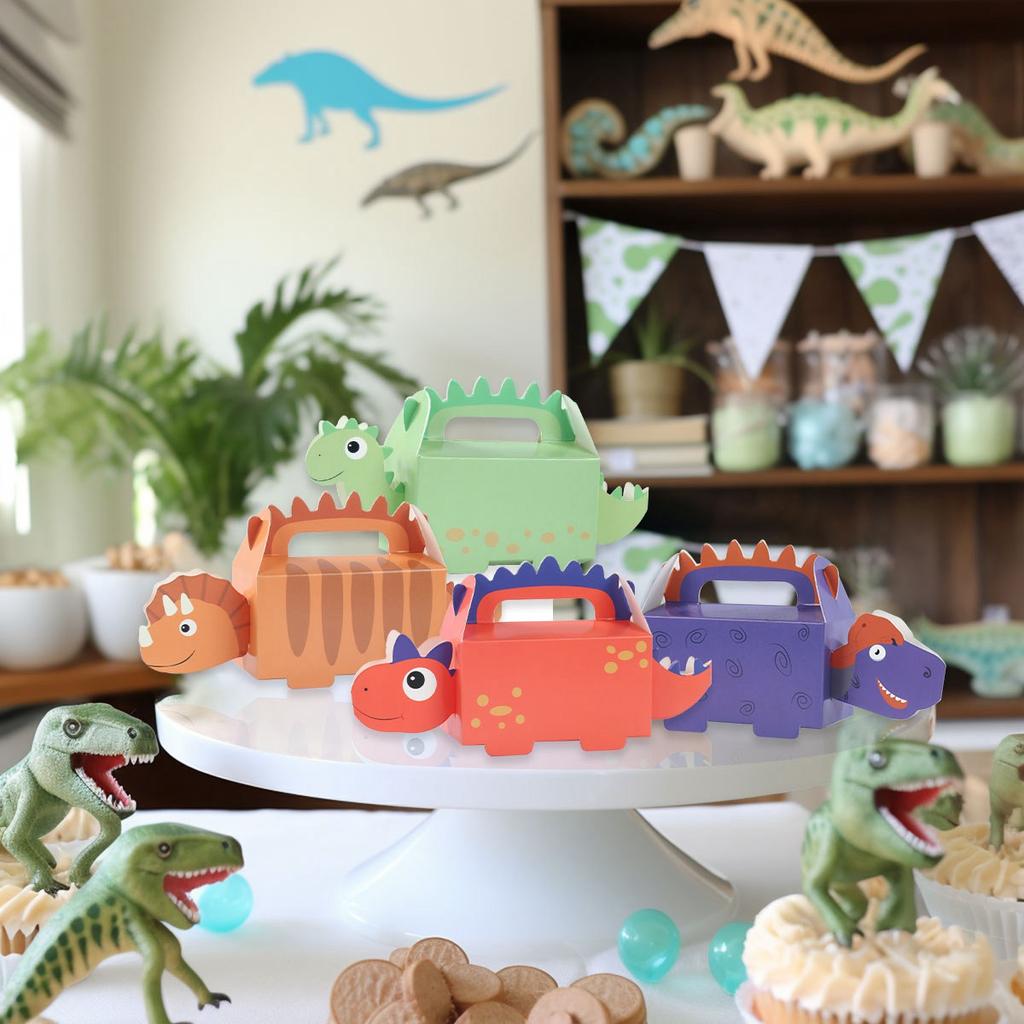 Dinosaurier Süßigkeitenboxen Happy Birthday Party Deko Kinder Geschenkverpackungsbox Dinosaurier Partyzubehör Baby Shower Geschenke Box Tasche Deko
