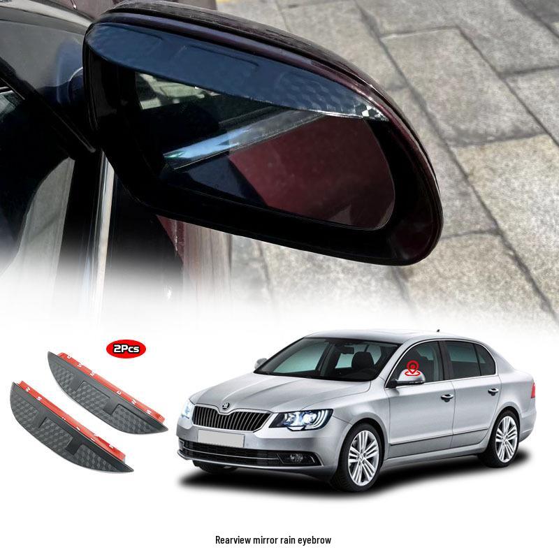 SKODA SUPERB Rearview Mirror Rain Guards - Fits Skoda Superb Window Visors