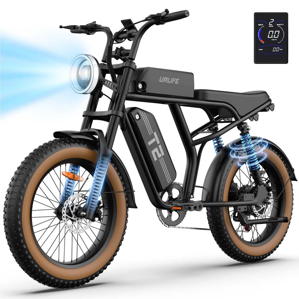 URLIFE T2 Terénní elektrické kolo 48V15.6AH Baterie 750W Motor Jízda v přírodě E-horské kolo 20 palcové tlusté pneumatiky Terénní elektrické kolo