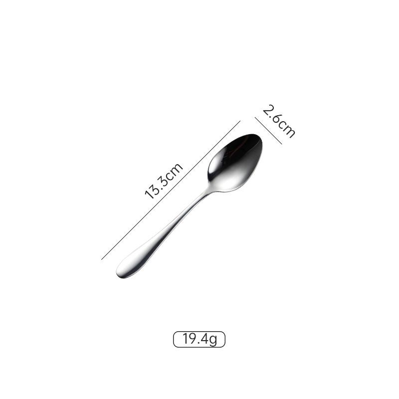 1012 series stainless steel round spoon tip spoon multi-specification western tableware knife fork spoon 410 gift dessert spoon