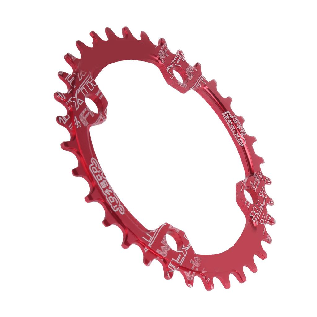 FMFXTR Bike Narrow Wide Chainring Bicycle 104 BCD 34T Round Single Chainring for Mountain Bicycle Road BikeRed