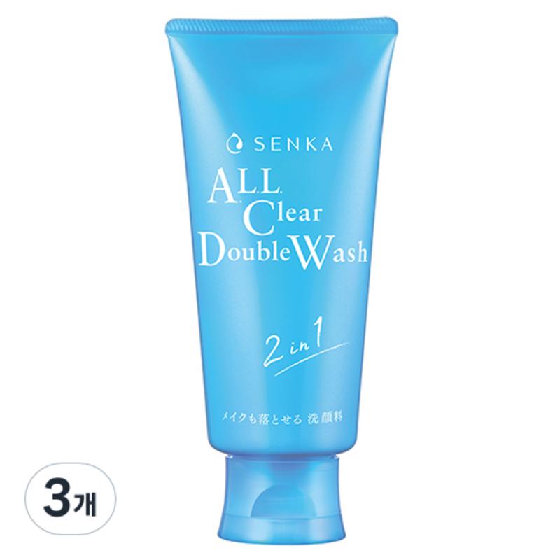 Senka All Clear Double Wash A Cleansing Foam, 120g, 3 Pcs