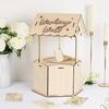 Natural Wishes Wedding Card Box Wood Craft Receiving Box Wooden Gift Card Box  Birthday Baby Shower