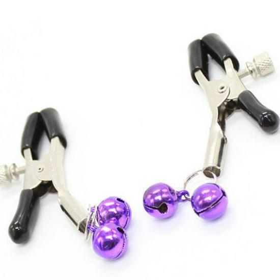 Sexy Metal Nipple Clamps with Bells for Flirting - Unisex Adult Accessory