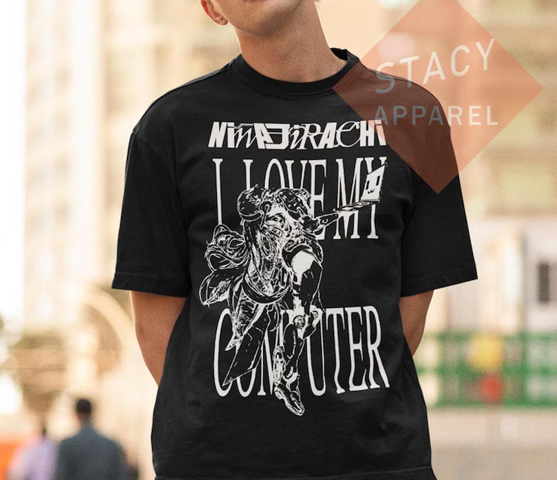 Ninajirachi Unisex I love my computer black Shirt 1F2901 XL