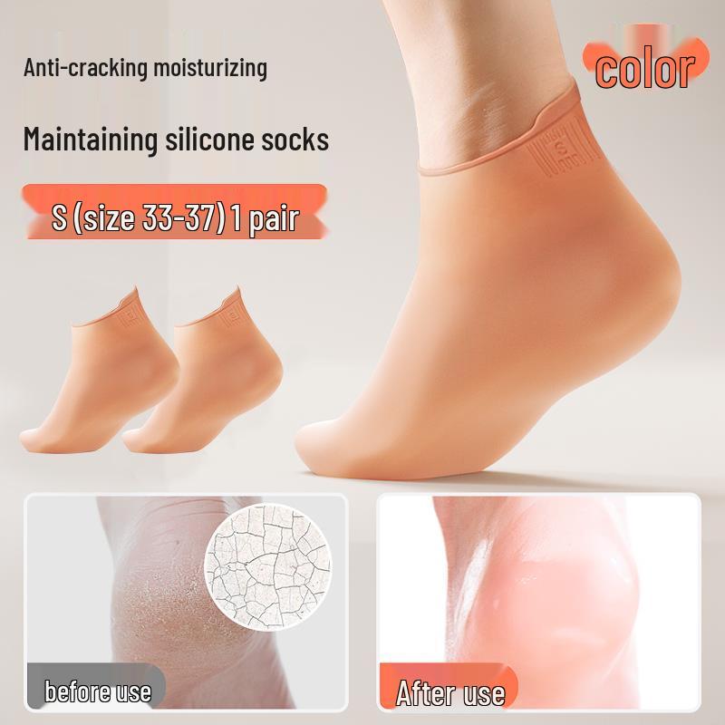 

Silicone Waterproof Heel Protector Socks for Winter & Beach, Anti-Crack Heel Covers