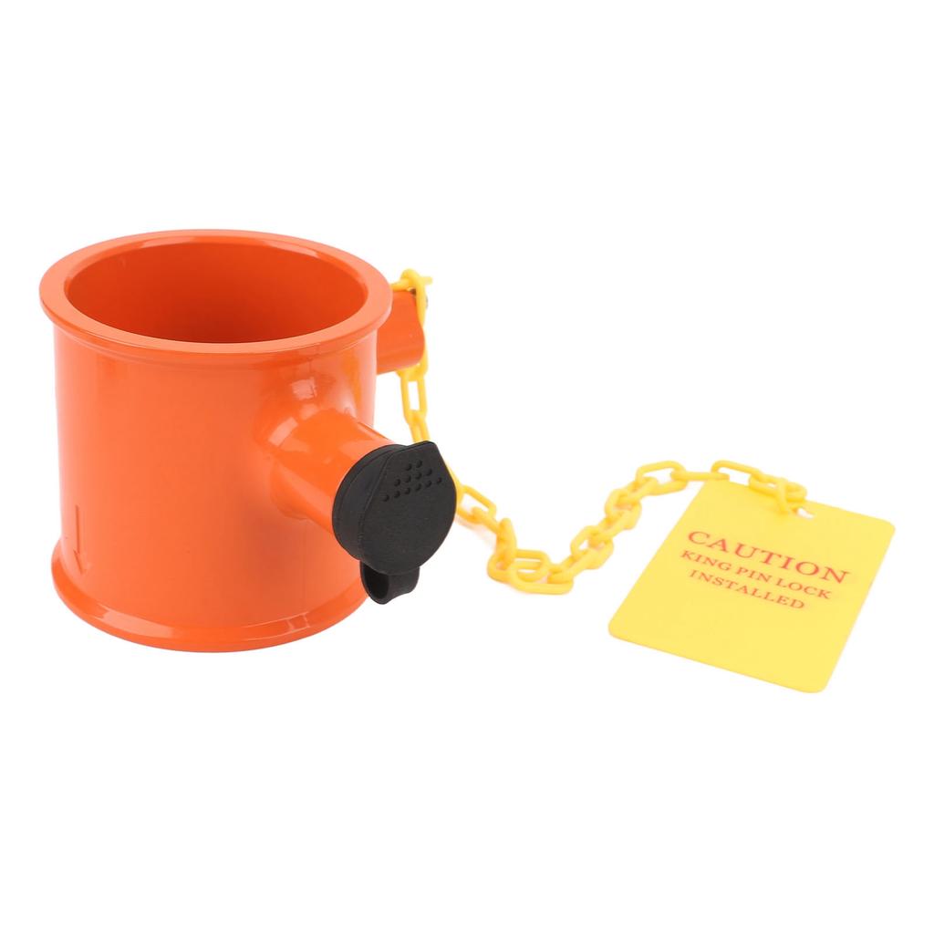 Trailer 5th Wheel Pin Lock 74mm Aluminum Alloy Warning Tag Anti Theft Fifth Wheel Hitch Lock for RV Boat Camper Semi