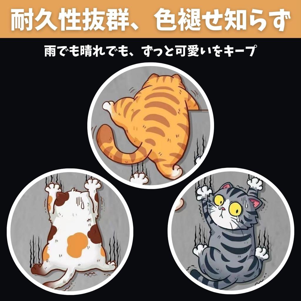SESHIS Cat Sticker Car Decal Funny Sticker Car Sticker Set of 3 Medium
