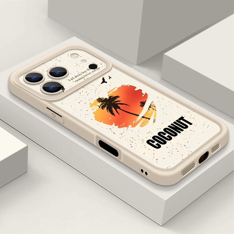 Coconut Tree Print TPU Phone Case For iPhone 17 Pro 17e 15 16 Pro Max 14 13 Pro Max 16e Shockproof Soft Silicone Back Cover